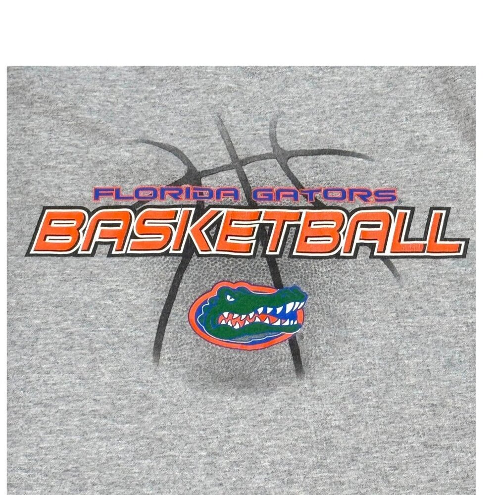 Florida Gators Basketball T-Shirt 2XL Gray Cotton Mens Short Sleeve Sports Tee